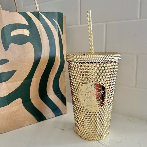 Starbucks gold studded cup with straw - Picture 6 of 6